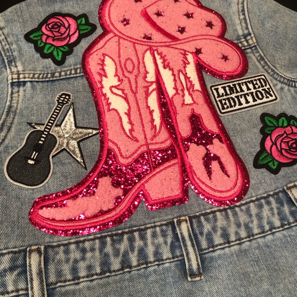 SOLD💖🐴🤠 STORY PATCH’D Designed “Boots on the Ground” Denim Cargo Style Dress 💖🐴🤠